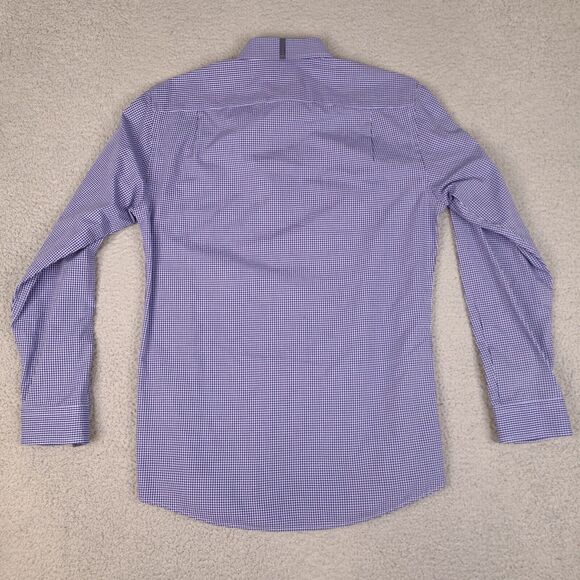 Ben Sherman Shirt Mens Medium Blue Plaid Gingham‎ Button Down Long Sleeve - Picture 12 of 13